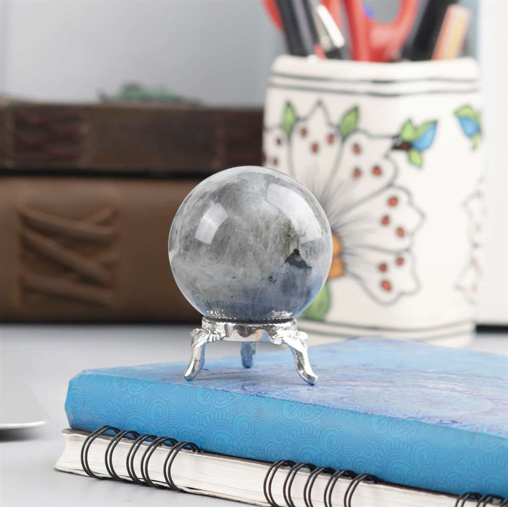 Purple Labradorite Crystal Sphere Ball (45mm) - Magic and Protection