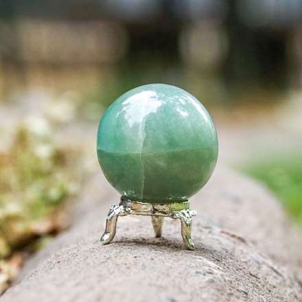 Green Jade Crystal Sphere Ball (50mm) - Harmony and Prosperity