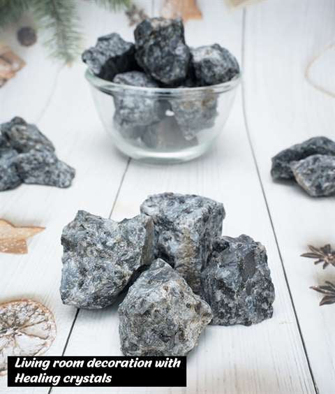 Larvikite Rough/Raw Natural Crystal for Tumbling Chakra Balancing - TheIndianHand