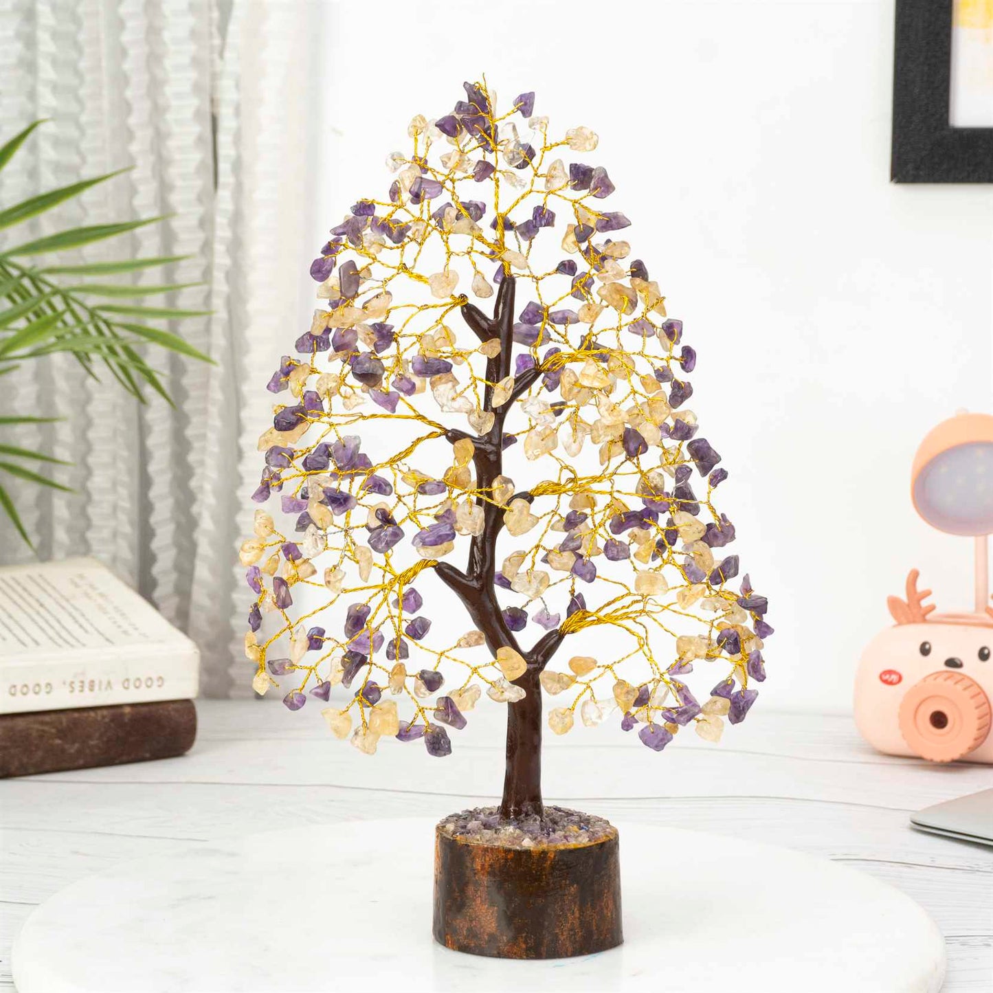 Amethyst & Citrine Crystal Tree of Life - TheIndianHand 