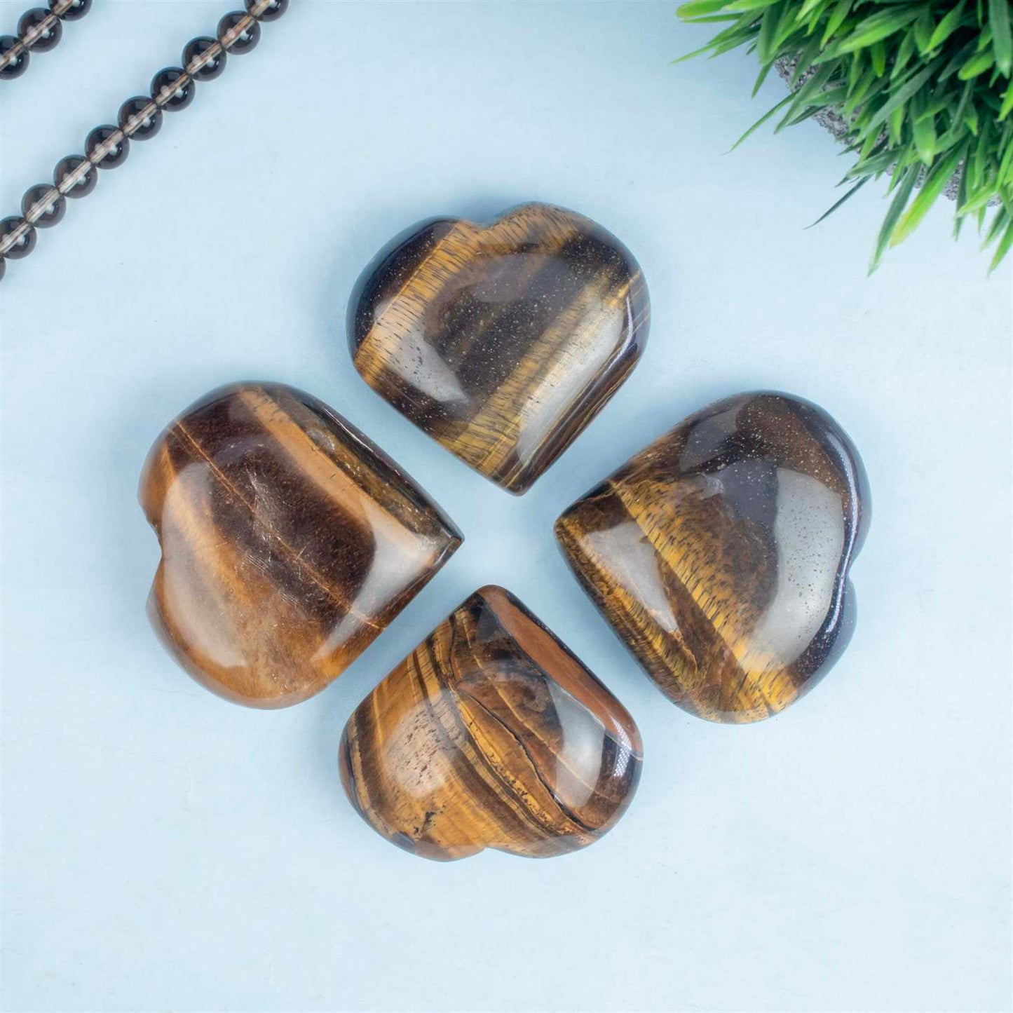 Tiger Eye Crystal Heart Shape Stone - TheIndianHand