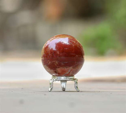 Red Jasper Crystal Sphere Ball (55mm) - Grounding and Vitality