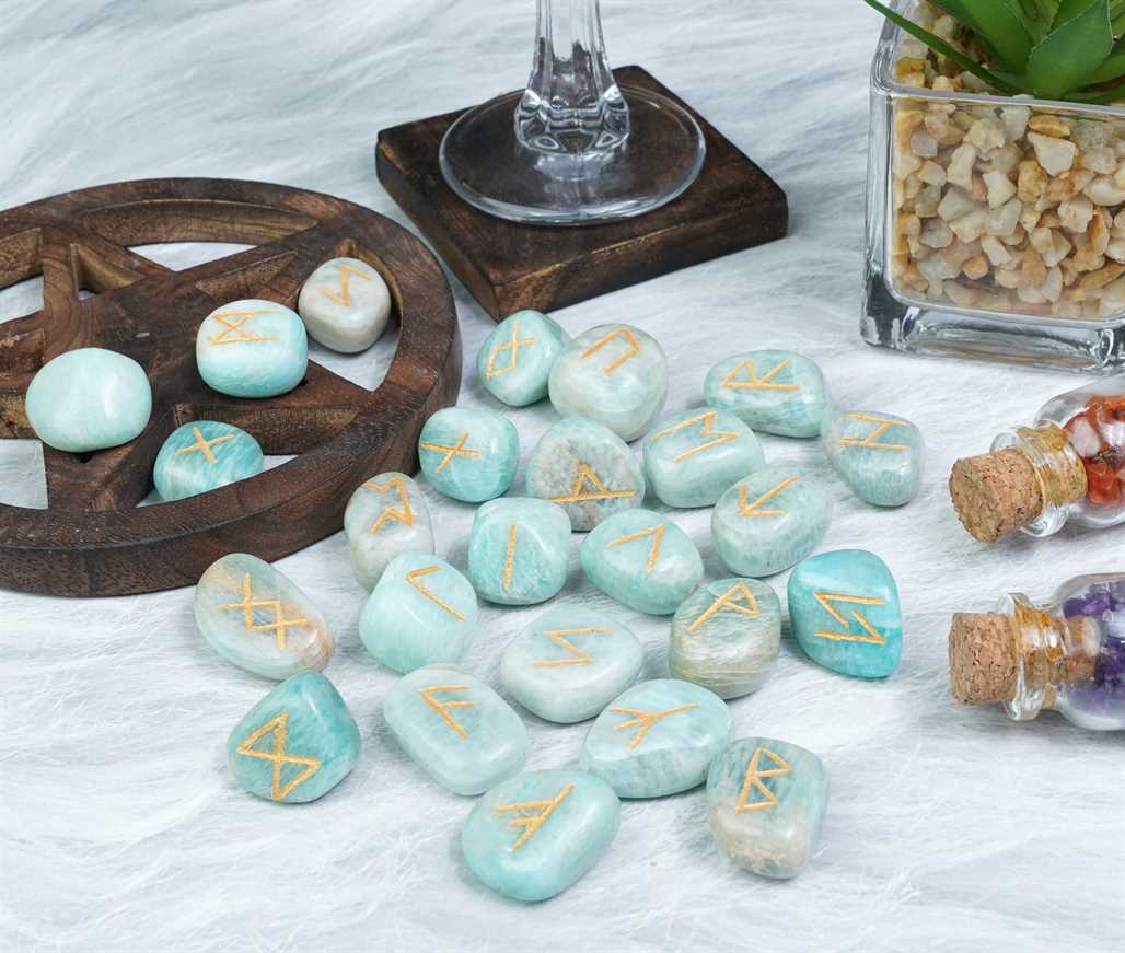 Amazonite Rune Stones Sets for Beginners