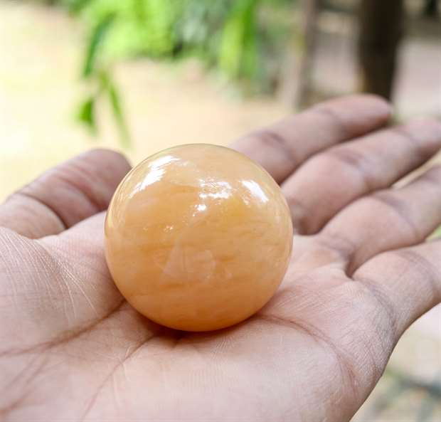 Yellow Jade Crystal Sphere Ball (50mm) - Optimism and Luck