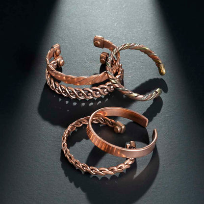 Copper Bracelet Set - Exclusive Copper Bracelets - Set of 5