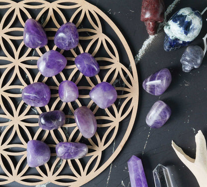 Amethyst tumbled stones - TheIndianHand