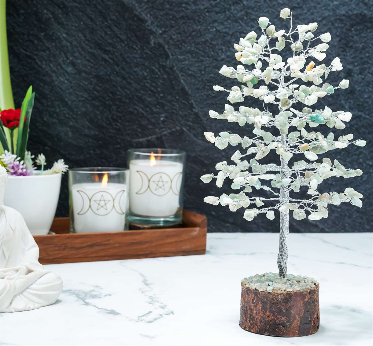 Green Jade Crystal Tree of Life