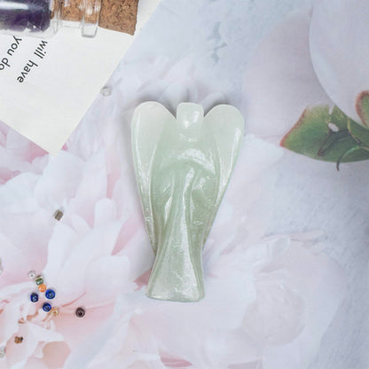 Green Jade Healing Guardian Angel Figurine - TheIndianHand