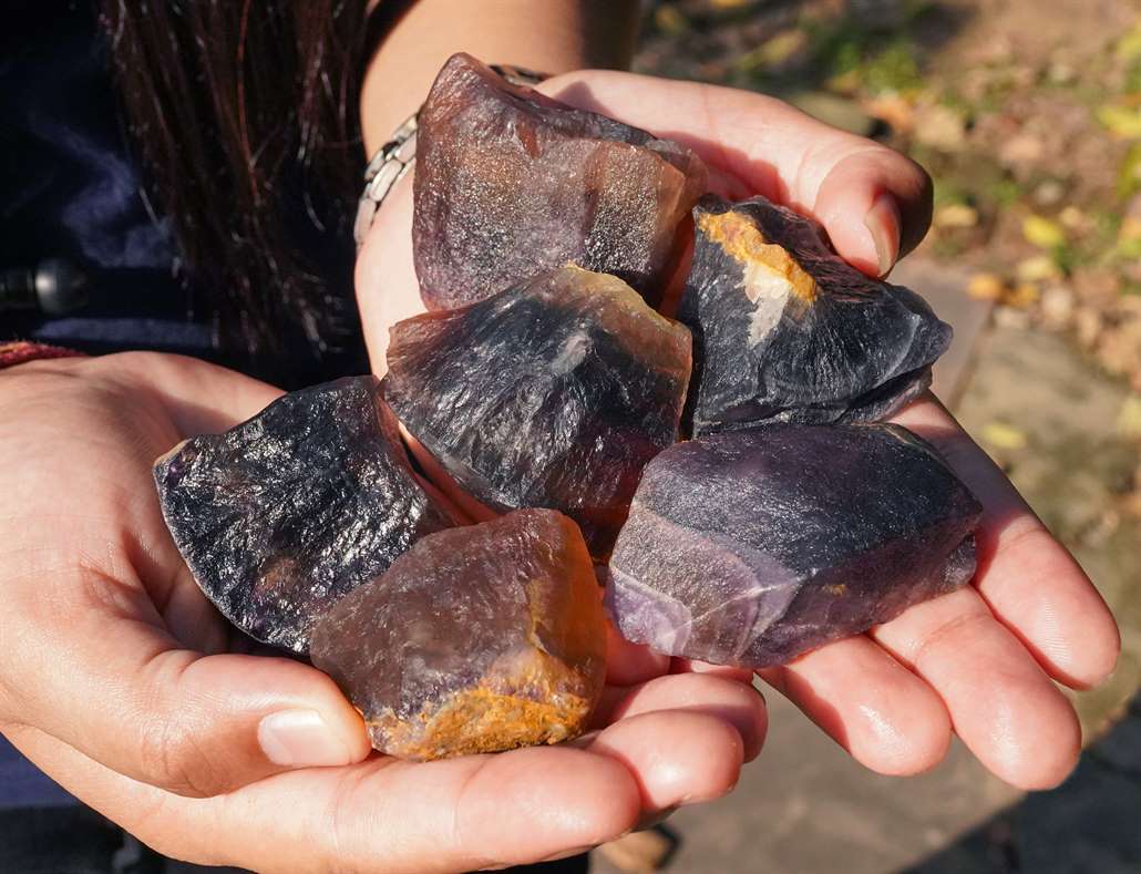 Fluorite Rough/Raw Natural Crystal for Tumbling Chakra Balancing - TheIndianHand