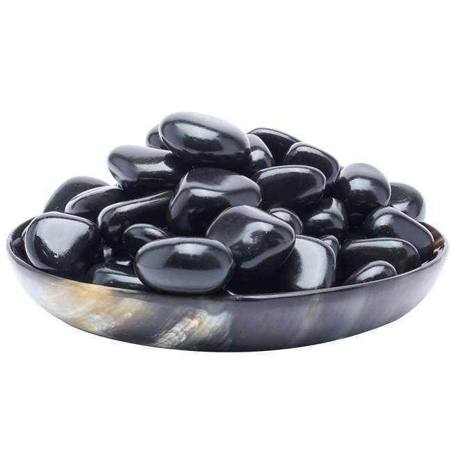 Black Tourmaline Tumbled Stones - TheIndianHand 