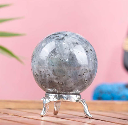 Purple Labradorite Crystal Sphere Ball (45mm) - Magic and Protection