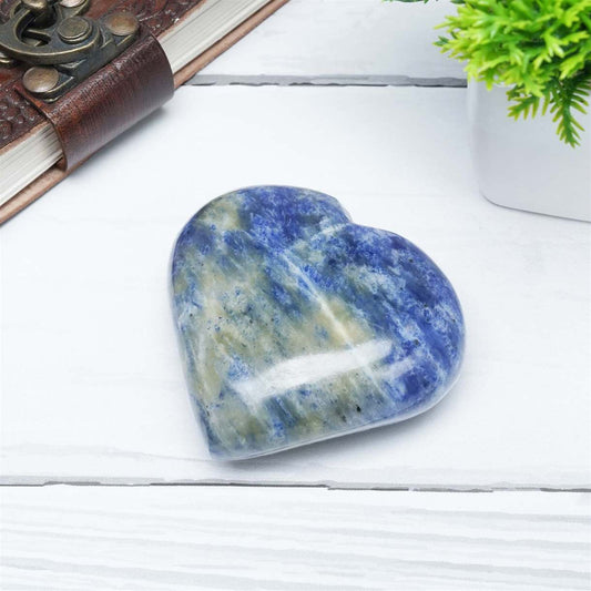 Sodalite Crystal Heart Shape Stone - TheIndianHand