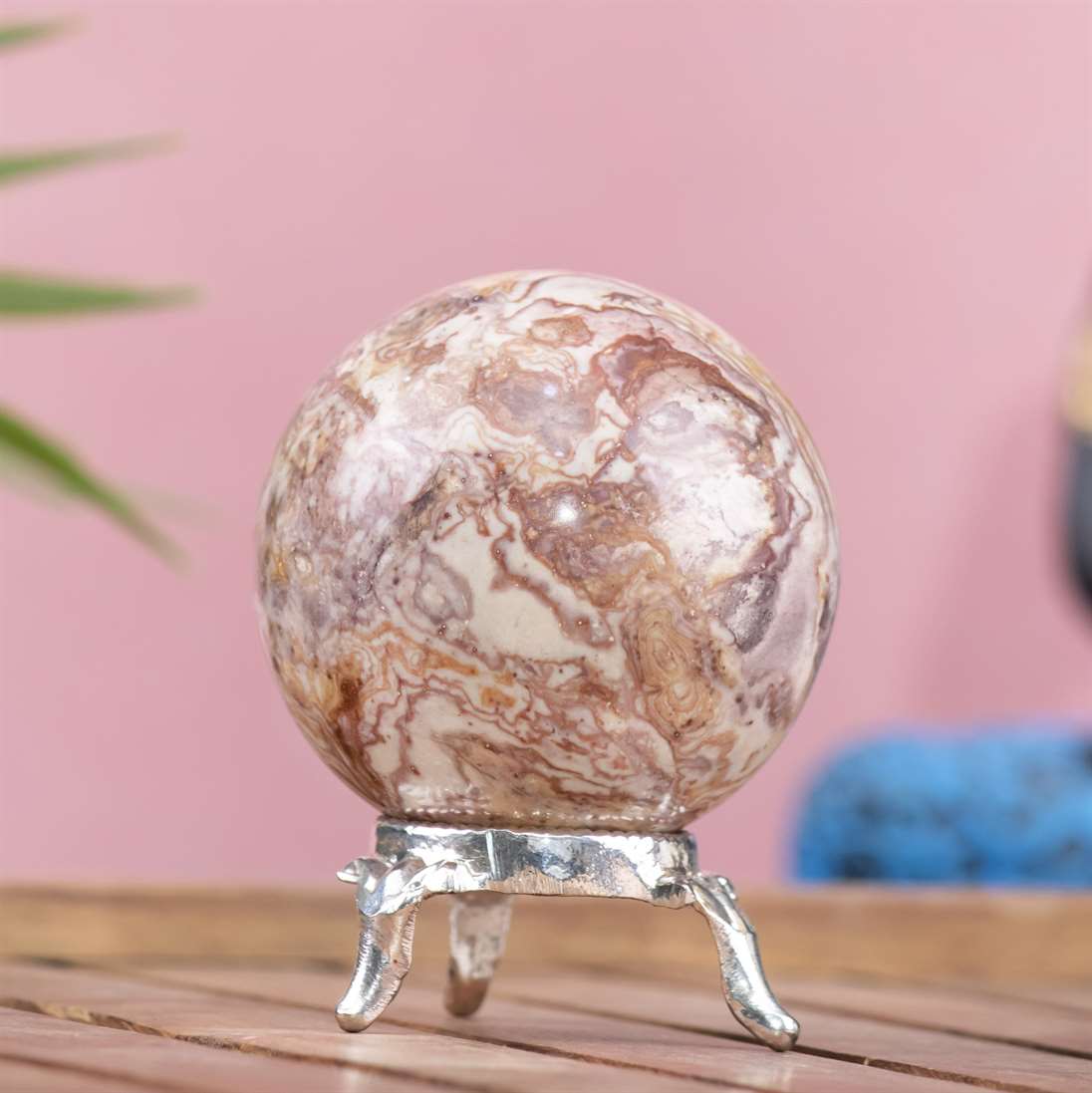 Rosita Jasper Crystal Sphere Ball (45mm) - Emotional Balance