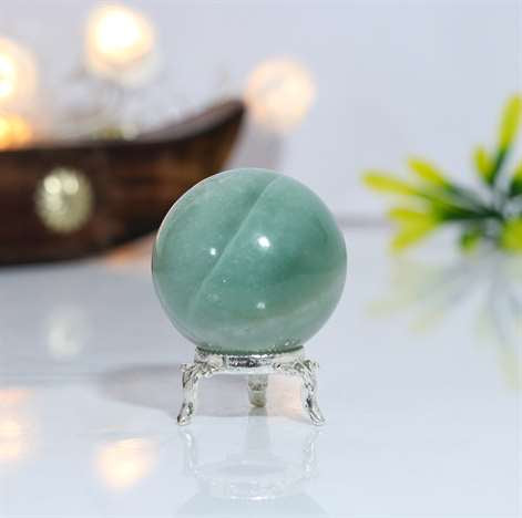 Green Jade Crystal Sphere Ball (50mm) - Harmony and Prosperity