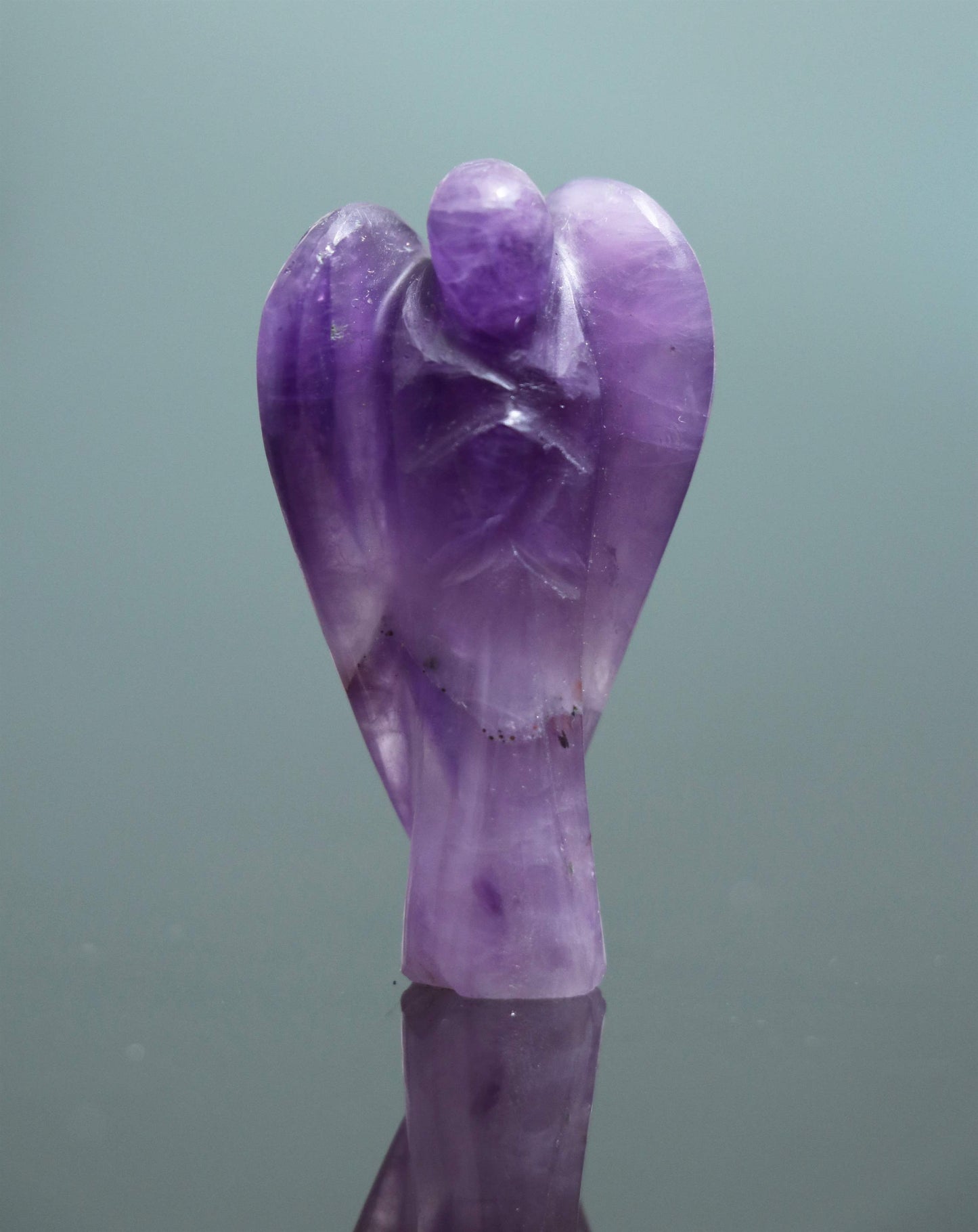 Amethyst Guardian Angel Figurine for Healing and Positive Energy - TheIndianHand