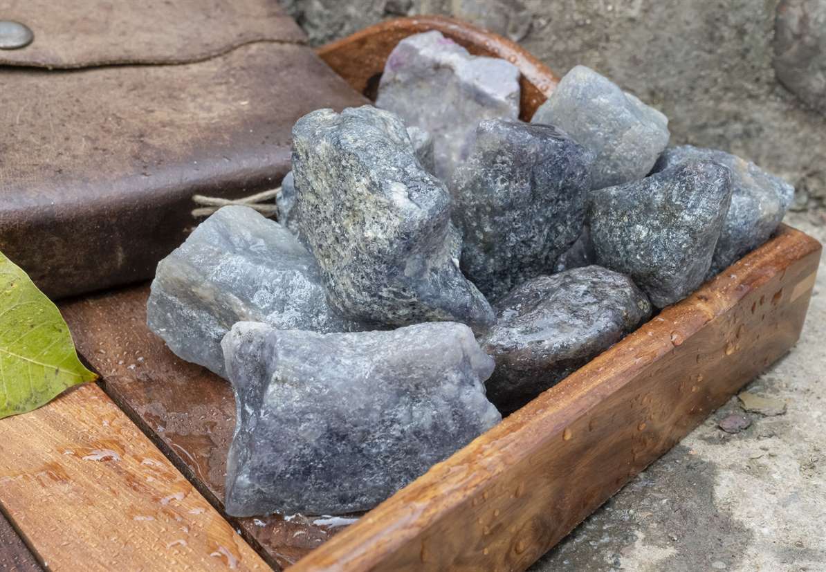 Iolite Rough/Raw Natural Crystal for Tumbling Chakra Balancing - TheIndianHand