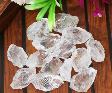 Clear Quartz Rough/Raw Natural Crystal for Tumbling Chakra Balancing - TheIndianHand