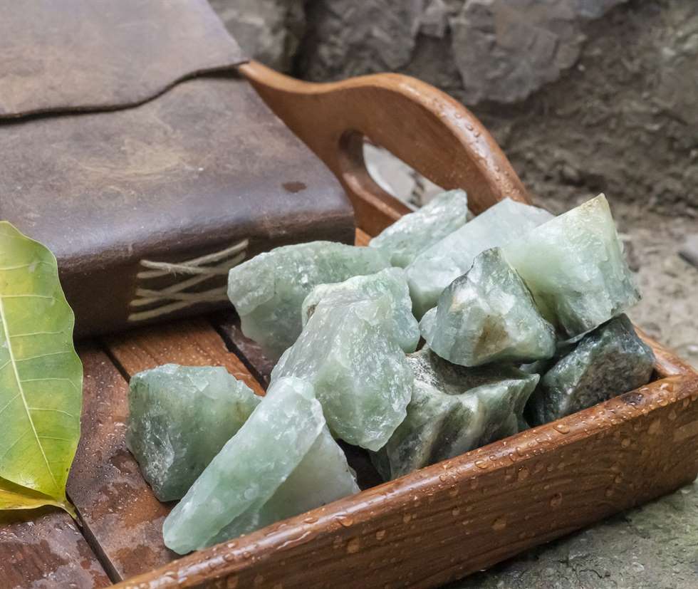 Green Jade Rough/Raw Natural Crystal for Tumbling Chakra Balancing - TheIndianHand