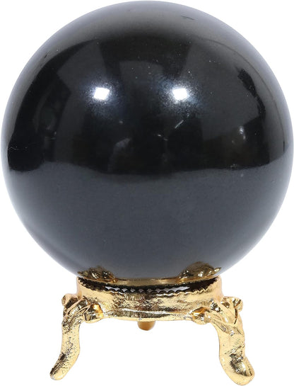 Black Obsidian Crystal Sphere Ball (55mm) - Psychic Protection