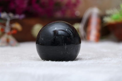 Black Obsidian Crystal Sphere Ball (55mm) - Psychic Protection