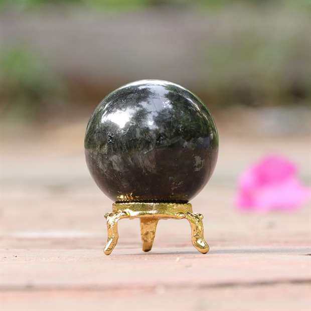 Larvikite Crystal Sphere Ball (50mm) - Inner Strength