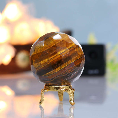 Tiger Eye Crystal Sphere Ball (50mm) - Courage and Protection