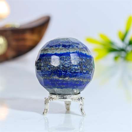 Sodalite Crystal Sphere Ball - Mental Clarity - TheIndianHand 