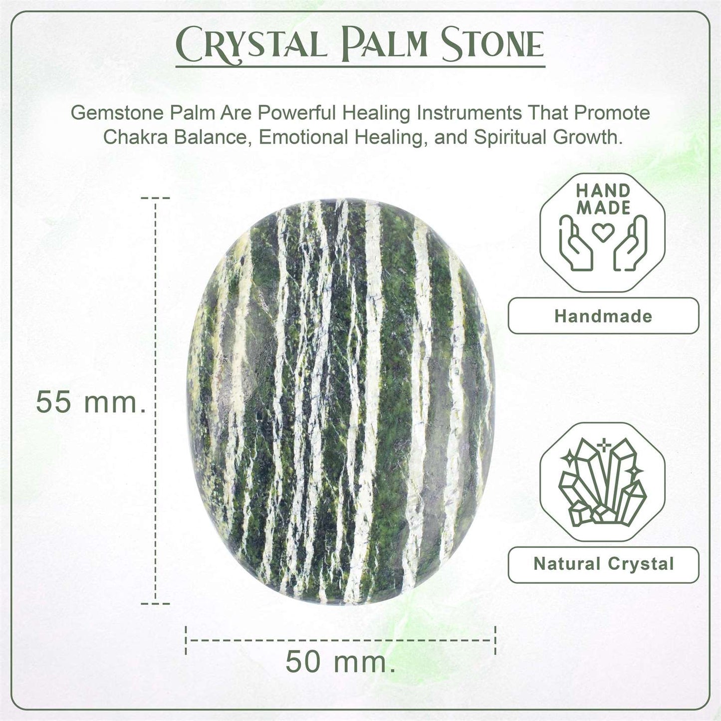 Swiss Opal Crystal Palmstone (Calming, Encourage Serenity) - TheIndianHand