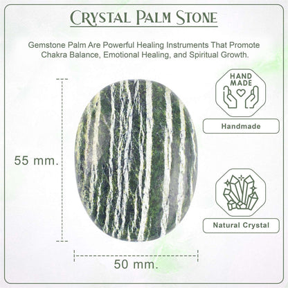 Swiss Opal Crystal Palmstone (Calming, Encourage Serenity) - TheIndianHand