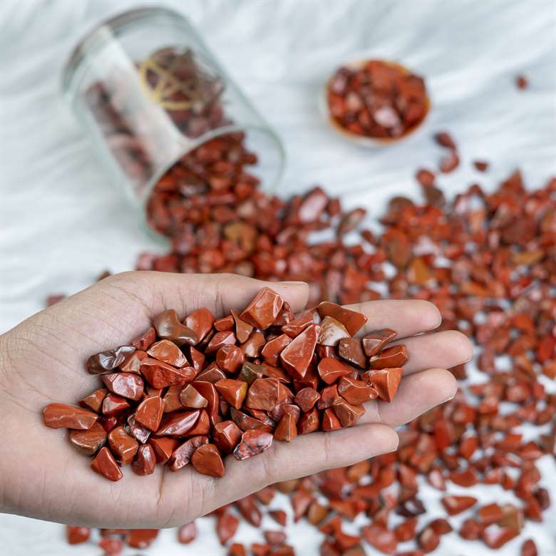 Red Jasper Crystal Chips Stone - TheIndianHand