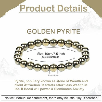 Golden Pyrite Crystal Bracelet