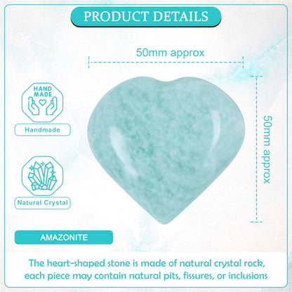 Amazonite Crystal Heart Shape Stone - TheIndianHand