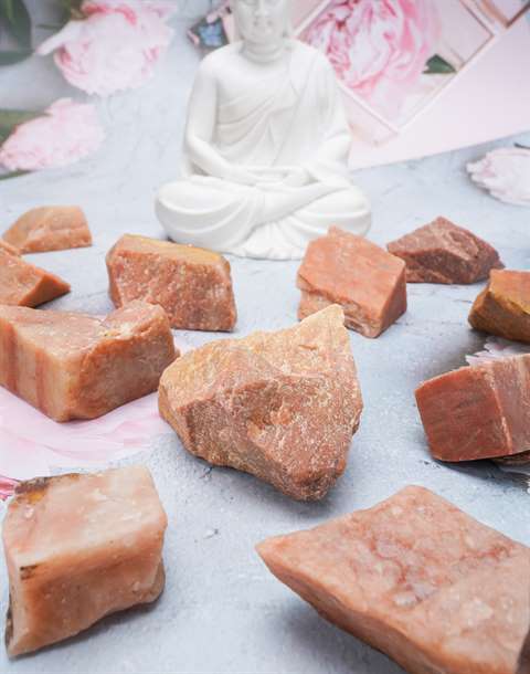 Red Jade Rough/Raw Natural Crystal for Tumbling Chakra Balancing - TheIndianHand