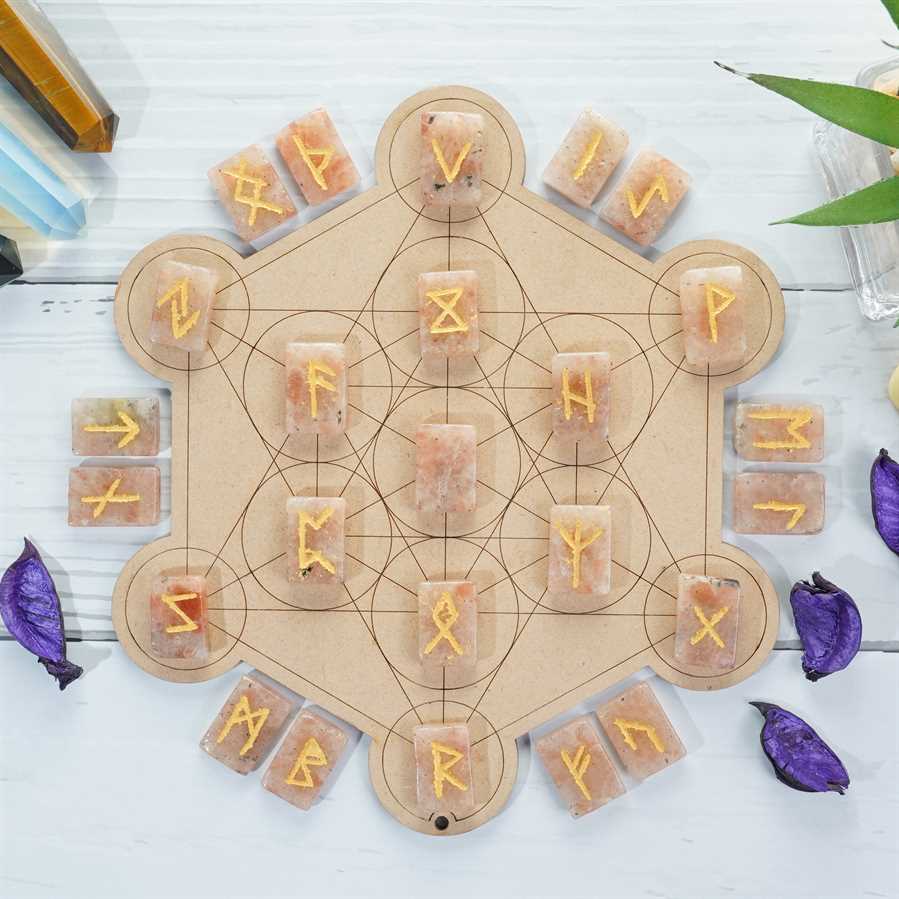 Sunstone Gemstone Runes 25 pcs Rune Set