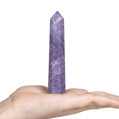 Lepidolite Healing Crystal Wand - For Manifestation, Massage, and Energy Work - TheIndianHand