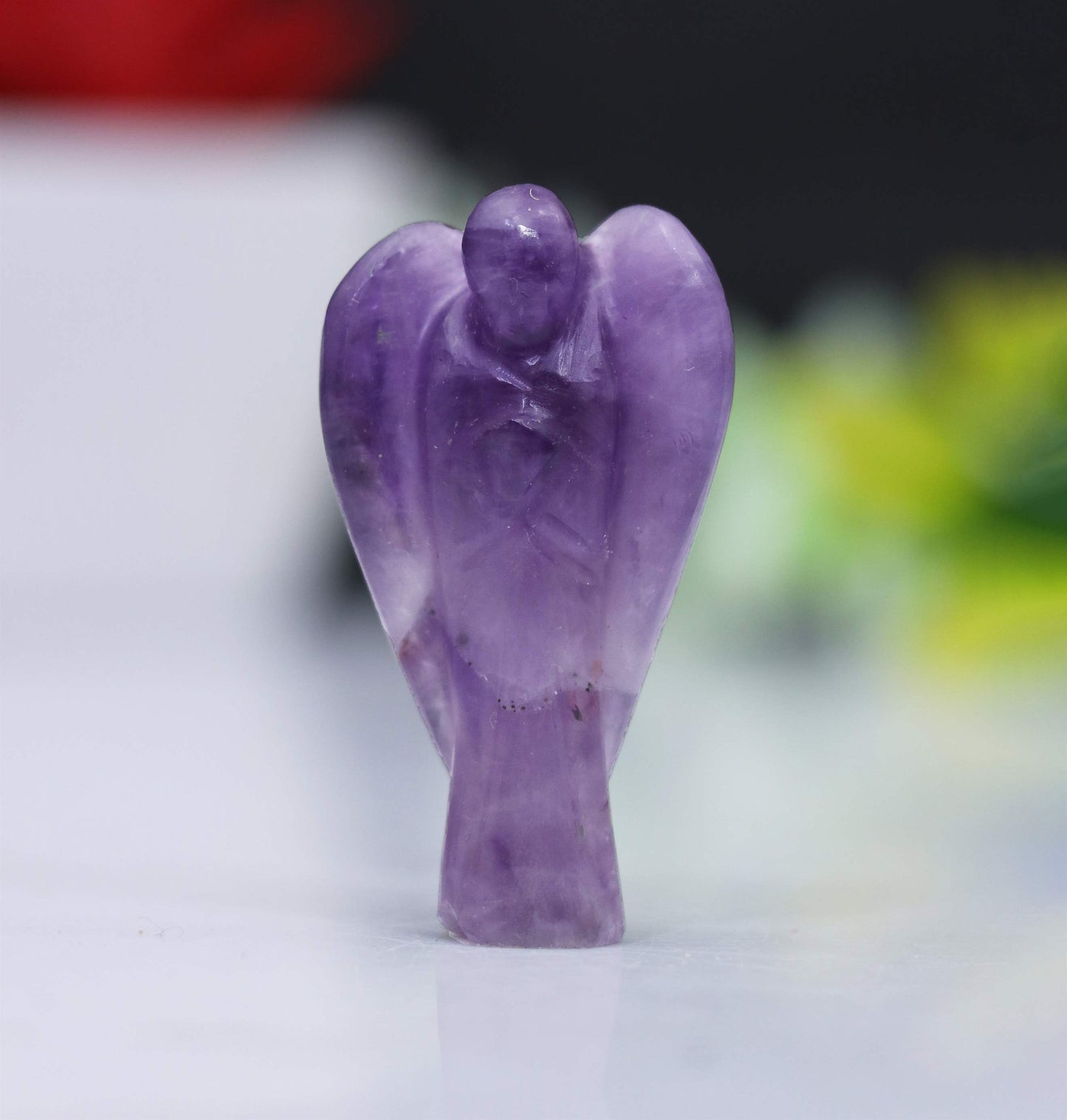 Amethyst Guardian Angel Figurine for Healing and Positive Energy - TheIndianHand