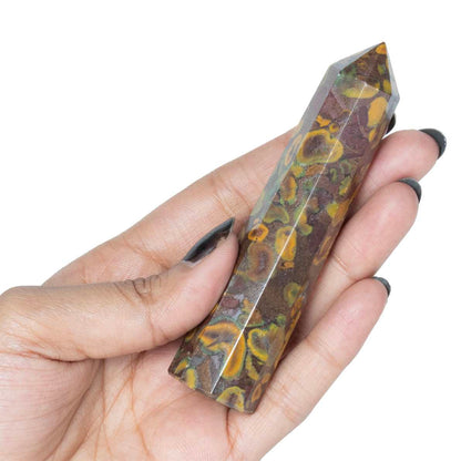 Fruit Jasper Healing Crystal Wand - For Manifestation, Massage, and Spiritual Connection - TheIndianHand