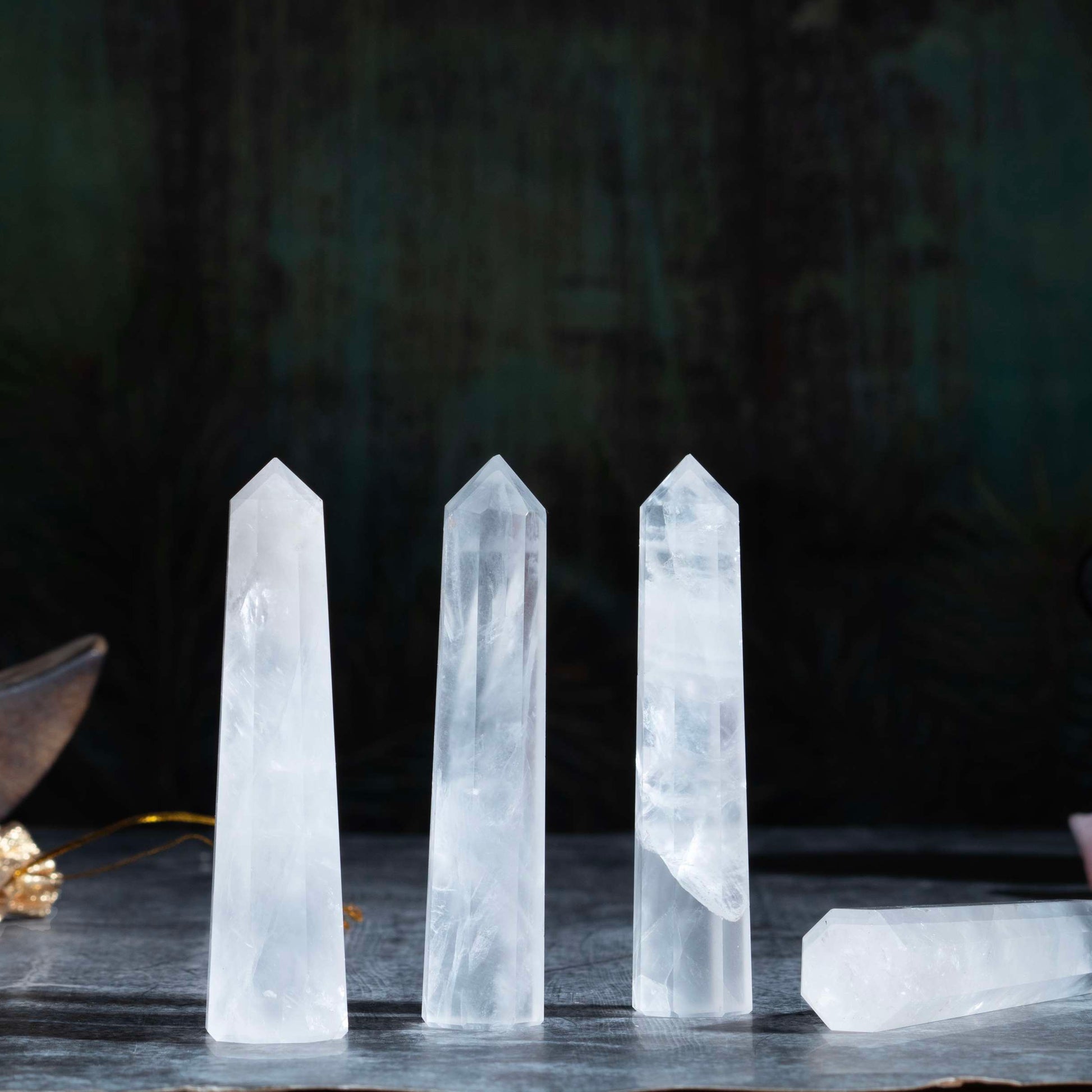 Clear Quartz Healing Crystal Wand - For Manifestation, Massage, and Clarity - TheIndianHand