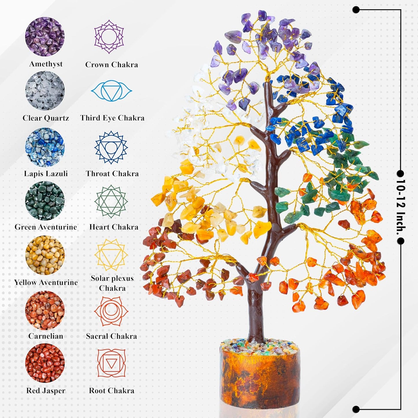 Seven Chakra Crystal Tree of life