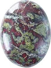 Dragon Bloodstone Crystal Palmstone (Courage, Strength) - TheIndianHand