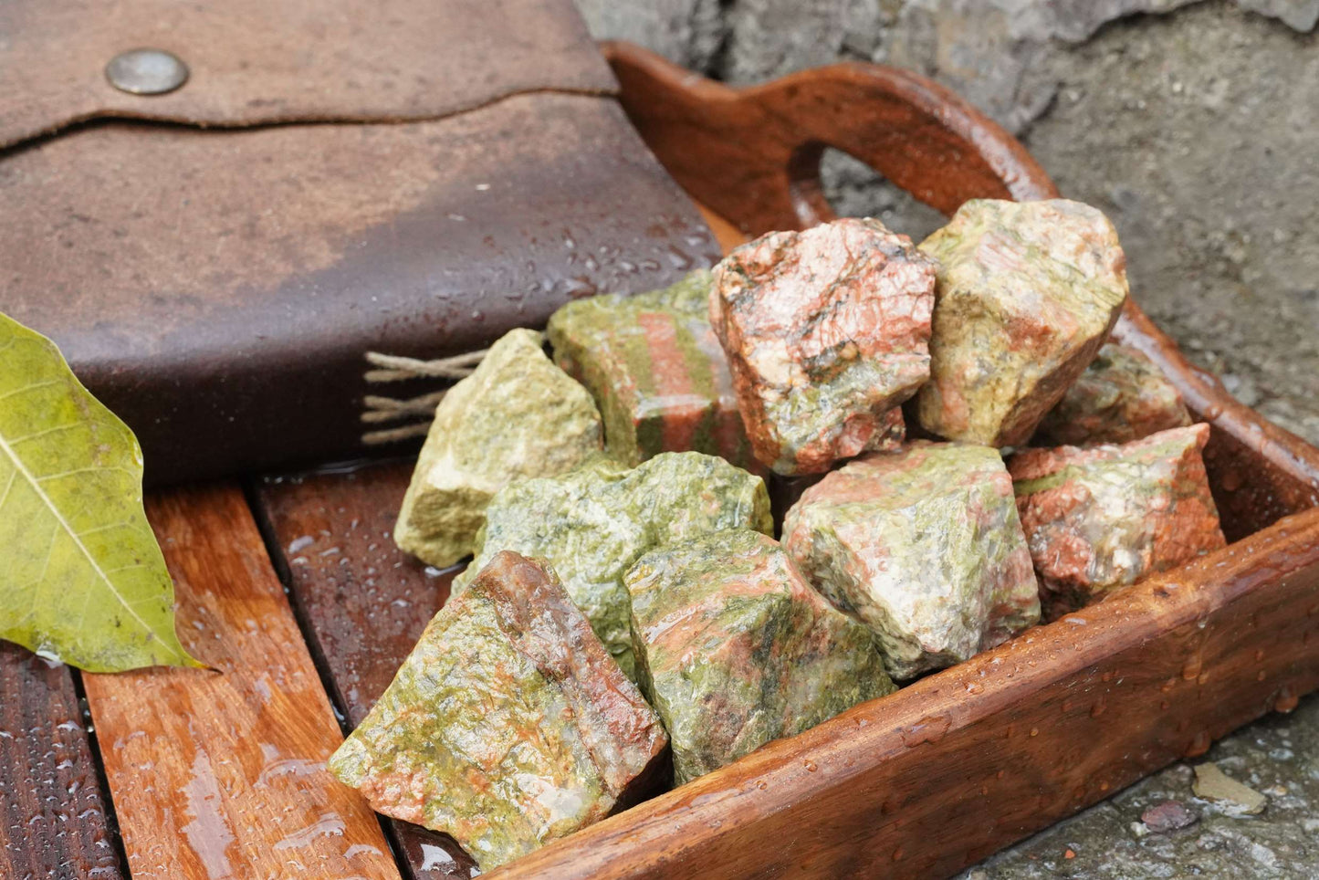 Unakite Rough/Raw Natural Crystal for Tumbling Chakra Balancing - TheIndianHand