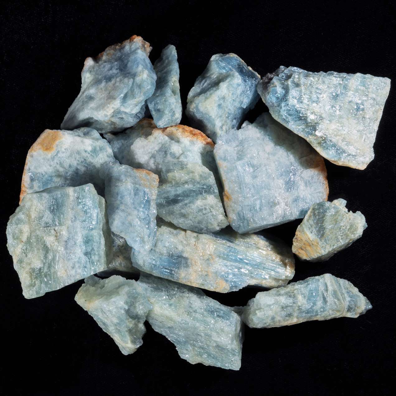 Aquamarine Rough/Raw Natural Crystal for Tumbling Chakra Balancing - TheIndianHand