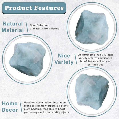 Aquamarine Rough/Raw Natural Crystal for Tumbling Chakra Balancing - TheIndianHand