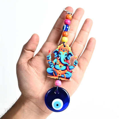 Evil Eye Ganesha Ji with Nazar Dosh Nivaran Yantra Hanging Showpiece