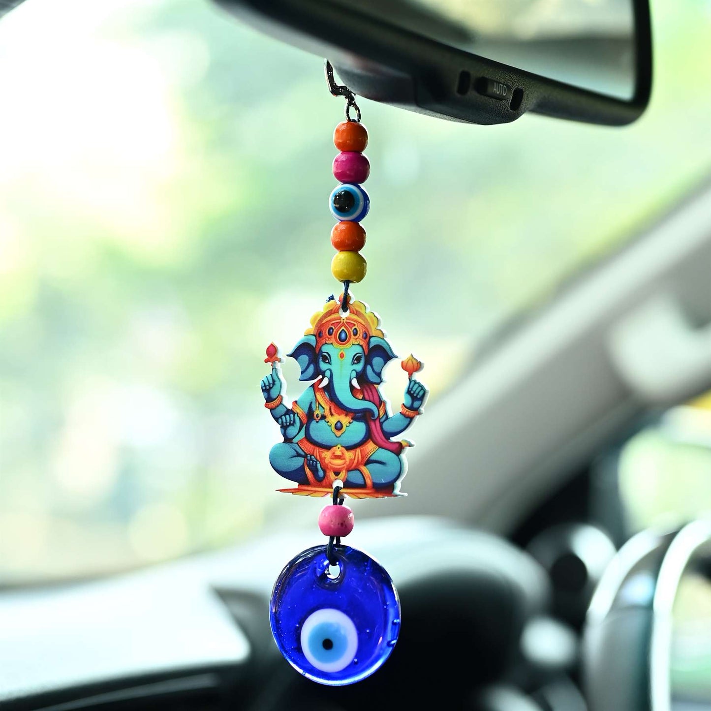 Evil Eye Ganesha Ji with Nazar Dosh Nivaran Yantra Hanging Showpiece