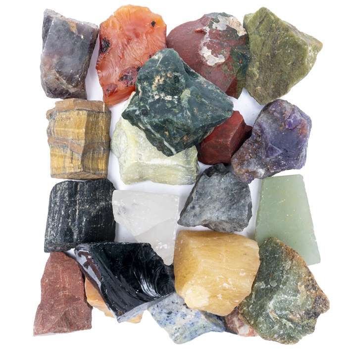 Assorted Rough/Raw Natural Crystal for Tumbling Chakra Balancing - TheIndianHand