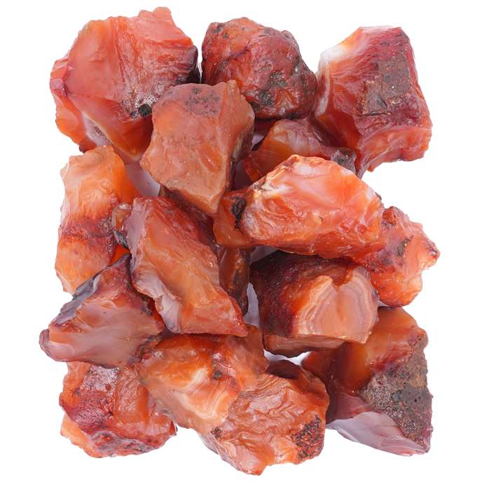 Carnelian Rough/Raw Natural Crystal for Tumbling Chakra Balancing - TheIndianHand