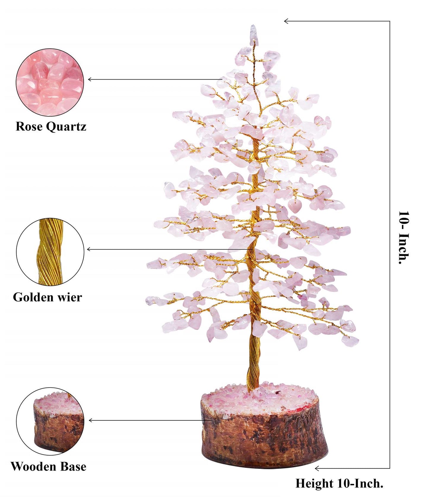 Rose Quartz Crystal Tree