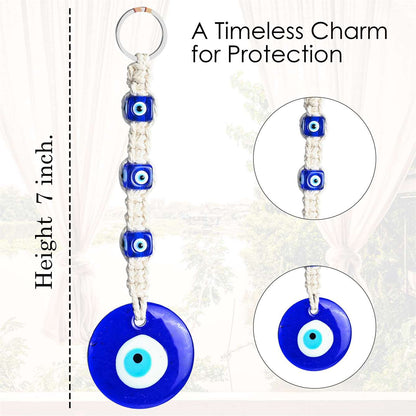 Evil Eye Door Hanging | Turkish Blue Glass Nazar Battu for Home Protection and Good Luck