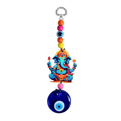 Evil Eye Ganesha Ji with Nazar Dosh Nivaran Yantra Hanging Showpiece